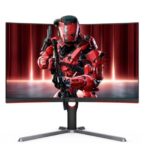 AOC 27 Curved VA QHD Gaming Monitor with Free-Sync Premium, 165Hz Refresh Rate, HDR10, and Low Blue Light Mode - DP, HDMI, VESA Mountable