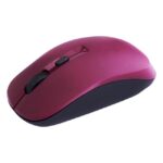 Maroon Wireless Optical Mouse - CLiPtec SMOOTH MAX 1600DPI 24GHz, Ergonomic Design for Comfort and Precision, Ideal for Home or Office Use