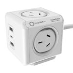 Allocacoc PowerCube Extended with Surge Protection and USB Ports - White (11407-AUEUAC)